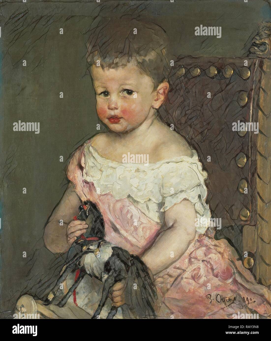 Hendrik Waller (18871951) at age three, Pieter Oyens, 1890. Reimagined