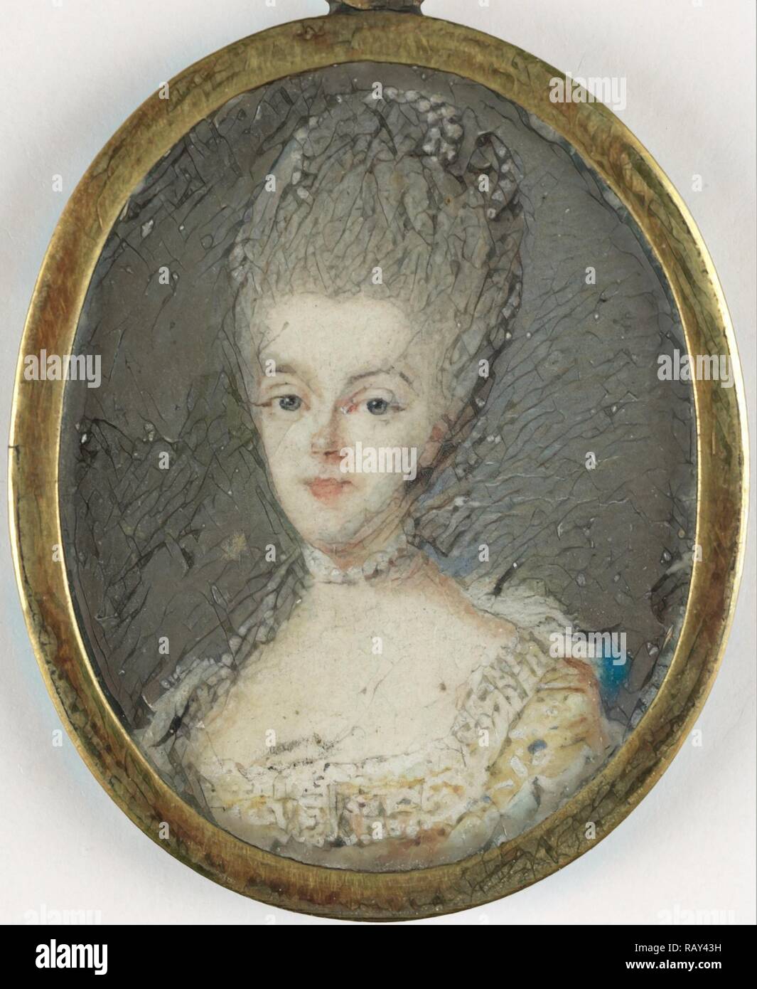 Frederika Sophia Wilhelmina, Wilhelmina, 1751-1820, Robert Mussard, 1768, Portrait miniature. Reimagined Stock Photo