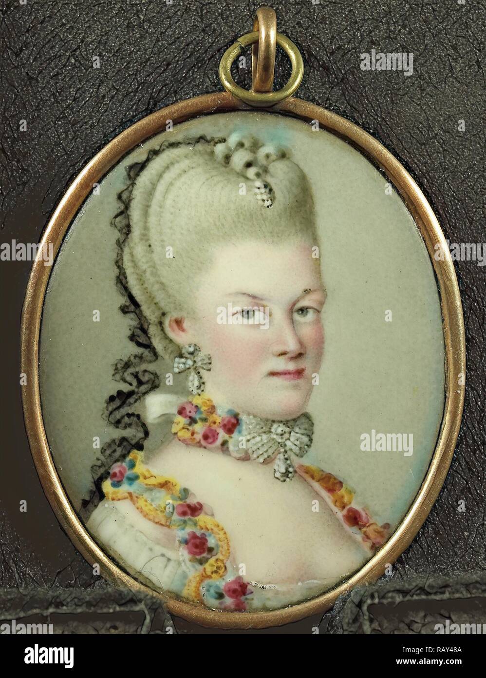 Frederika Sophia Wilhelmina, 1751-1820, princes of Prussia, wife of prins Willem V, Anonymous, c. 1775, Portrait reimagined Stock Photo