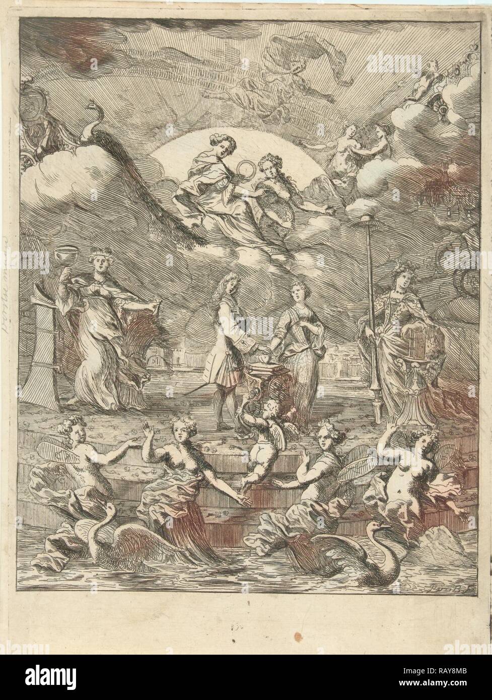 Allegory of marriage, Pieter van den Berge, 1694 1737. Reimagined by
