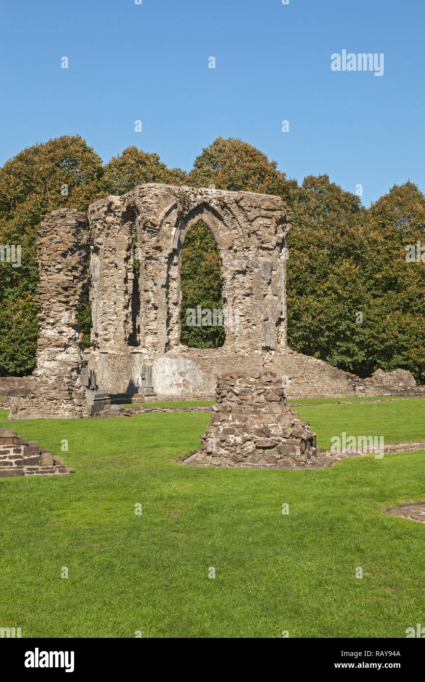 Neath Abbey ruins (12th century), Neath Port Talbot, South Wales, UK
