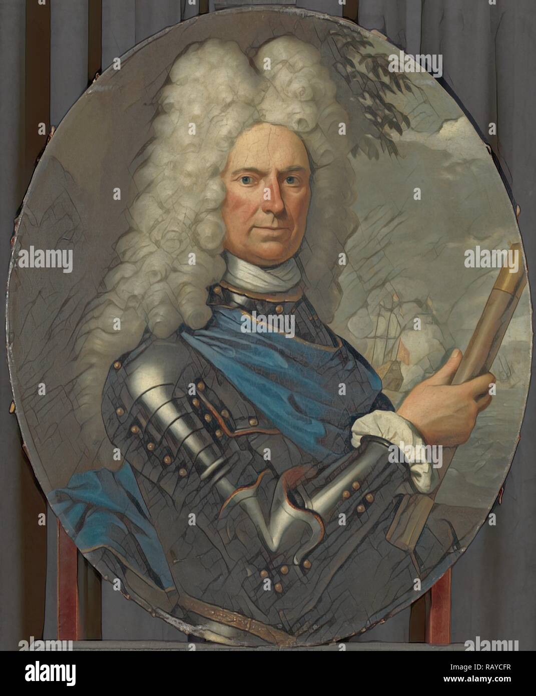 Portrait of RearAdmiral Arent van Buren, Christoffel Lubienitzki, 1721