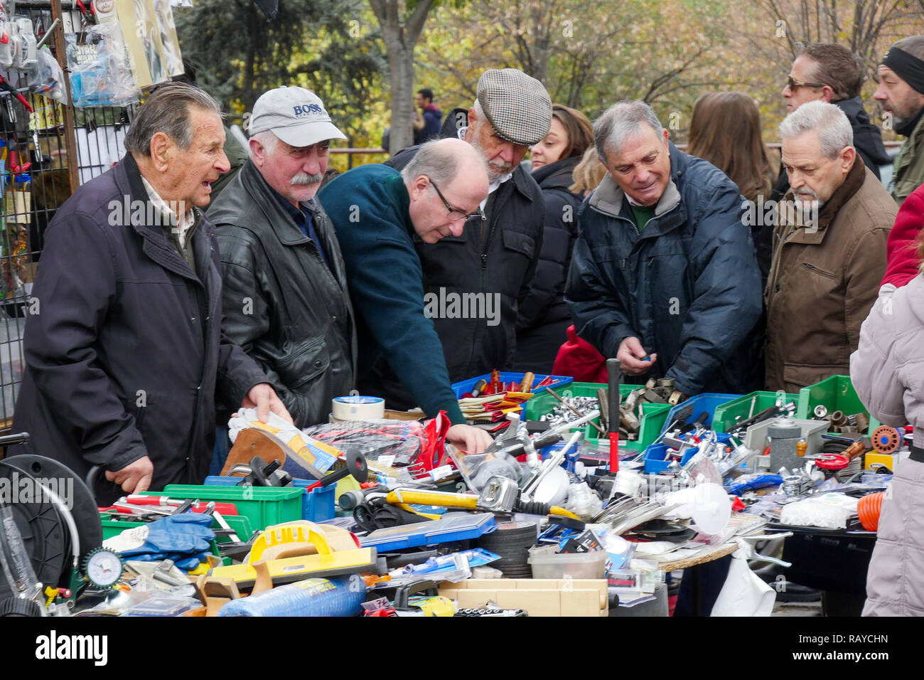 El Rastro open air market, Madrid, Spain Stock Photo Alamy