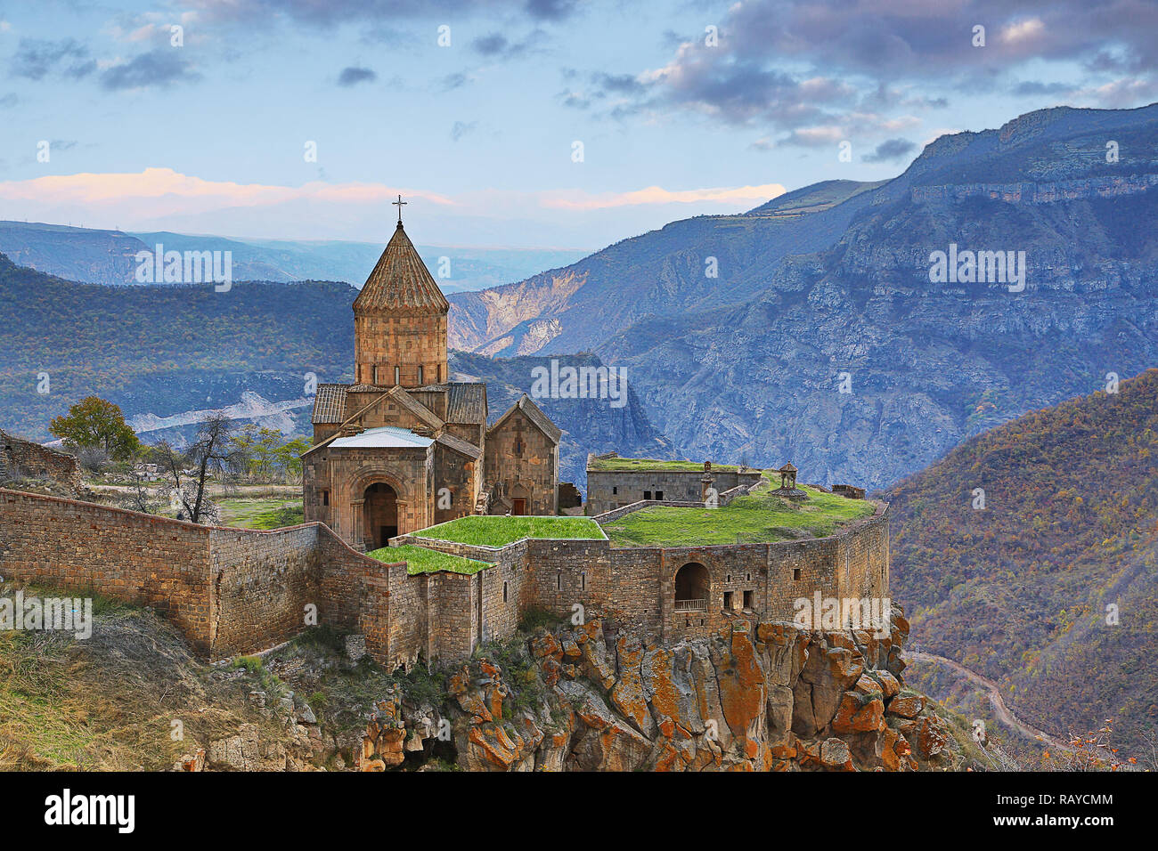 Tatev Monastery and Church near the city of Goris in Armenia Stock Photo