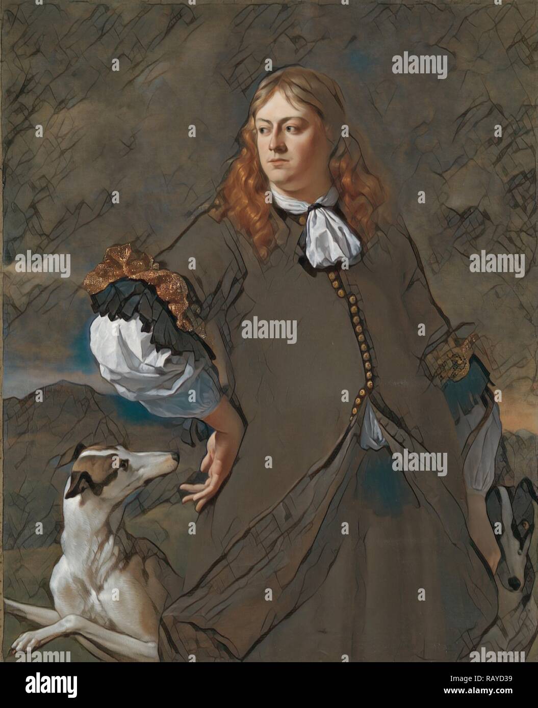 Portrait of Joan Reynst, Lord of Drakenstein and Vuursche, Captain of the Citizenry in 1672, Karel Dujardin, 1670 reimagined Stock Photo