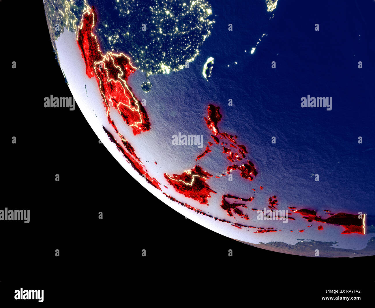 Satellite view southeast asia image hi-res stock photography and images ...