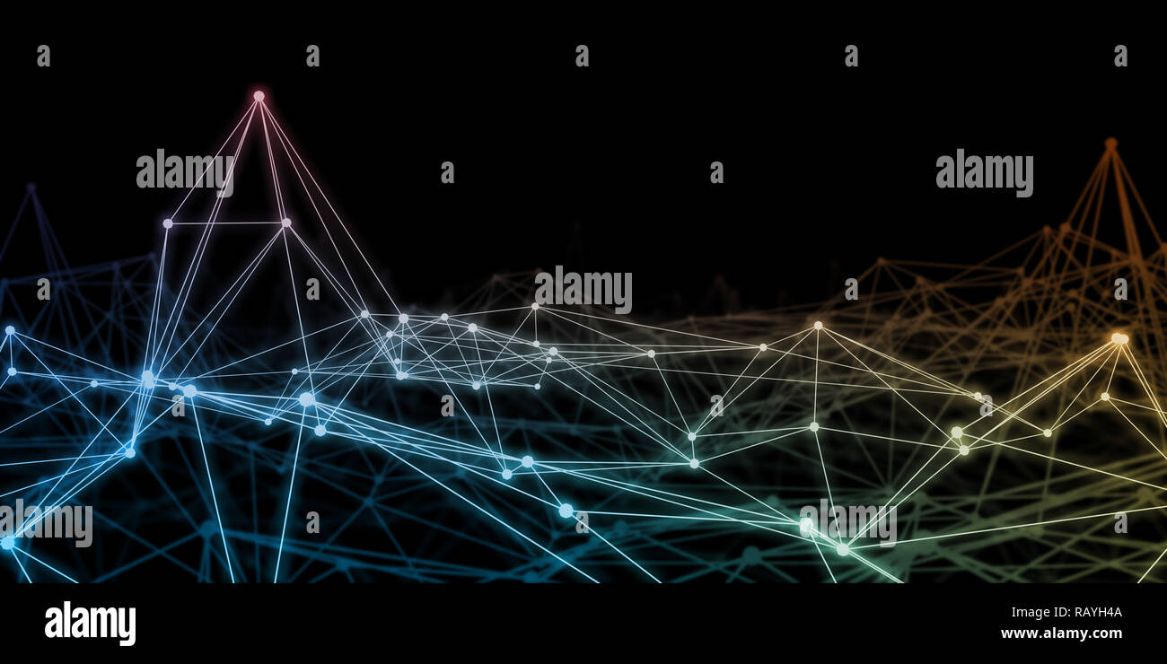 Technology Network as a Futuristic Abstract Background Concept Stock ...