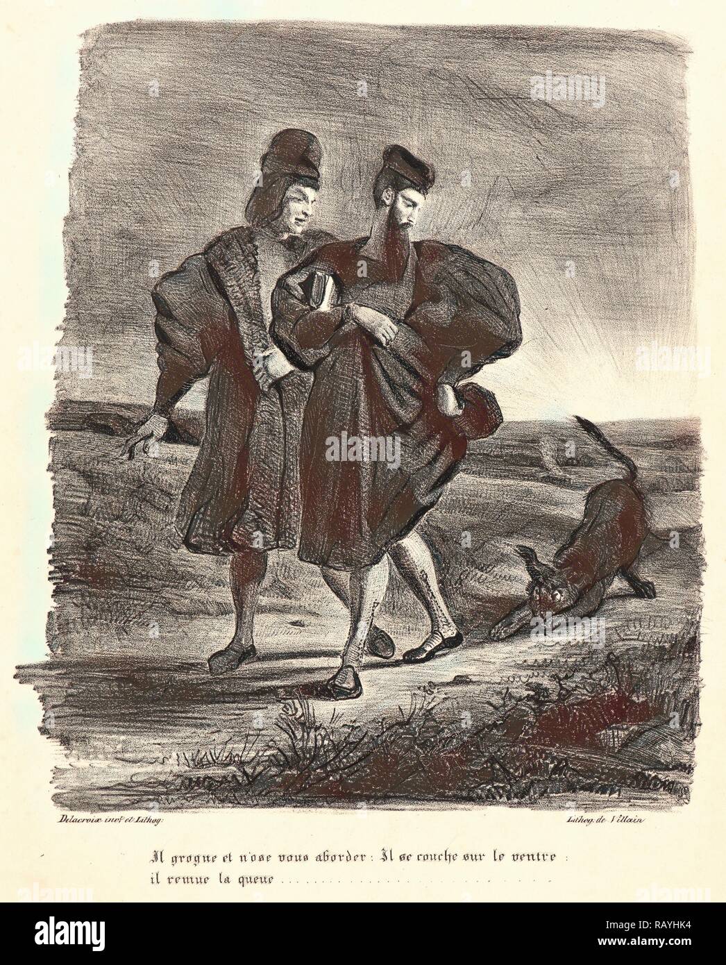 Eugène Delacroix (French, 1798 1863). Faust, Mephistopheles, and the