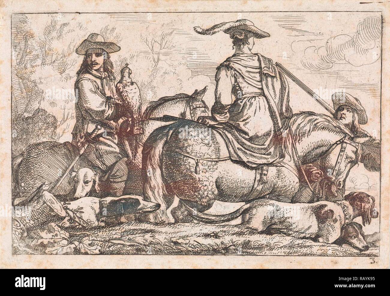 Falconry Jan Baptist De Wael 1642 1669 Reimagined By Gibon 