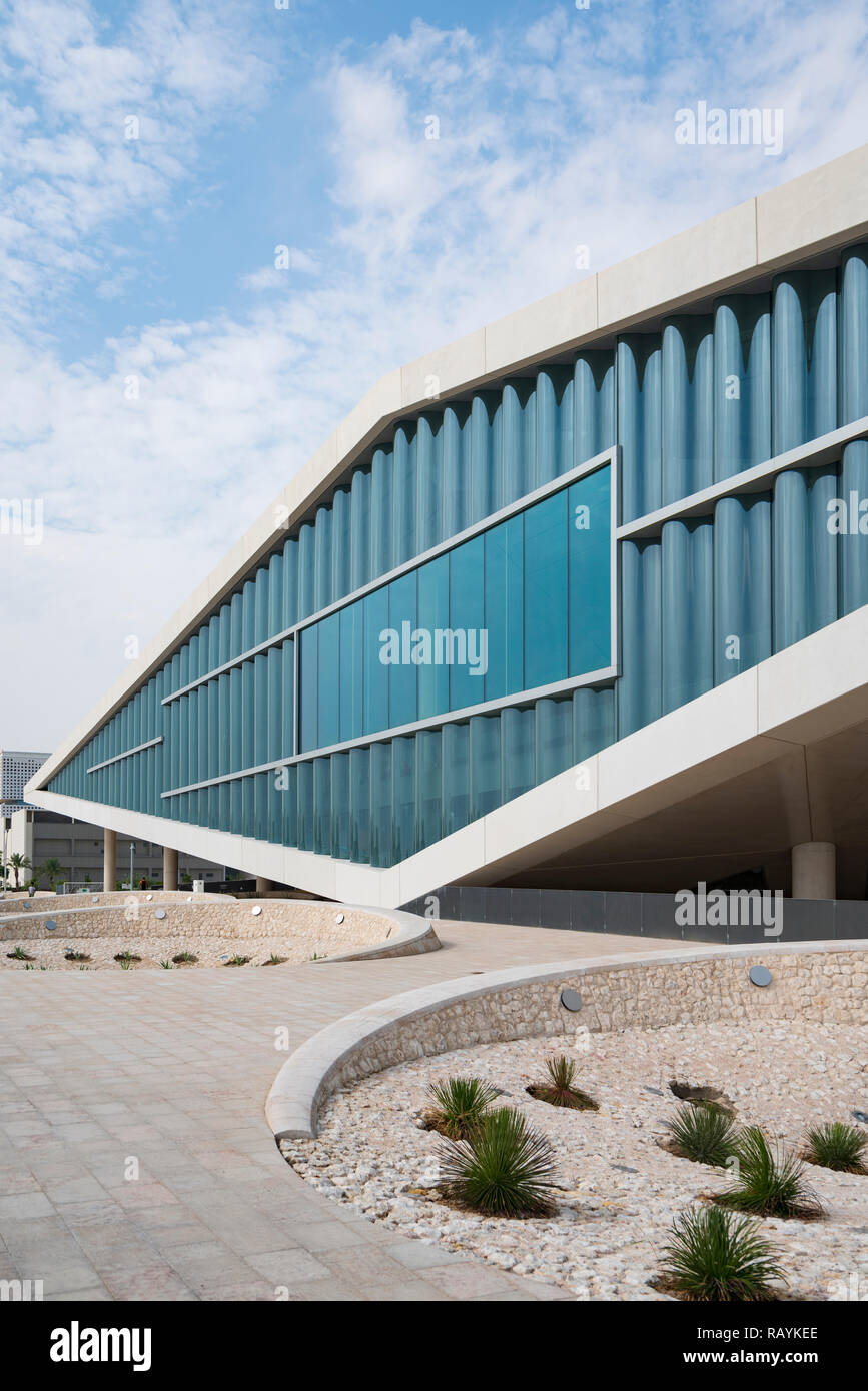 New Qatar national Library in Education City, Doha, Qatar. Architect