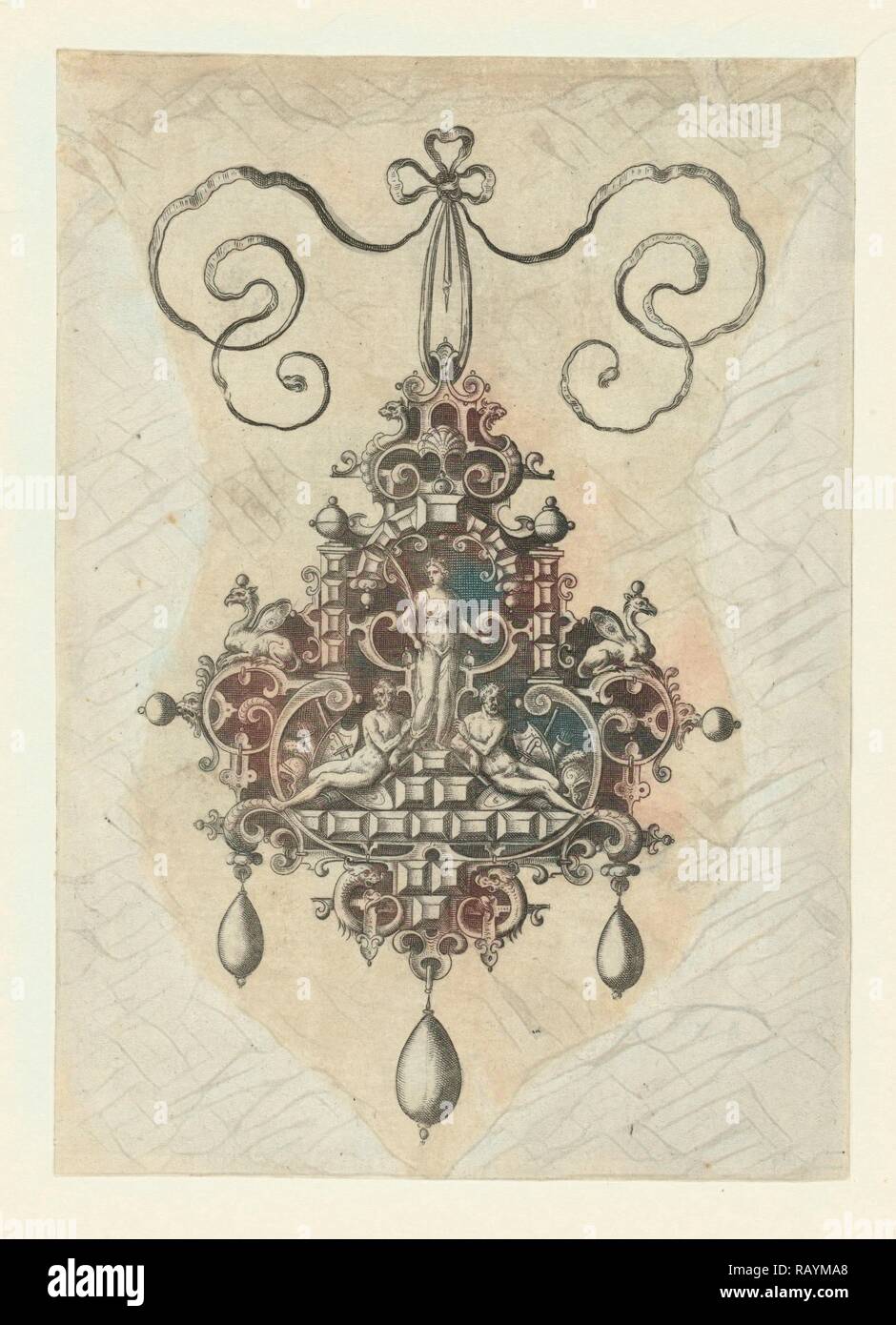 Pendant With In The Middle A Peace Goddess With Palm Branch Anonymous