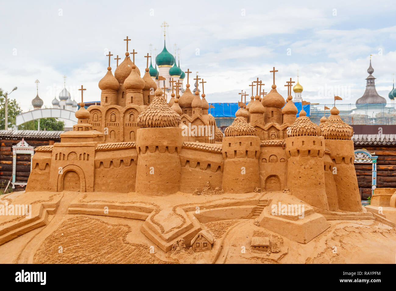 Rostov Veliky. The model Kremlin made of sand, Russia Stock Photo - Alamy