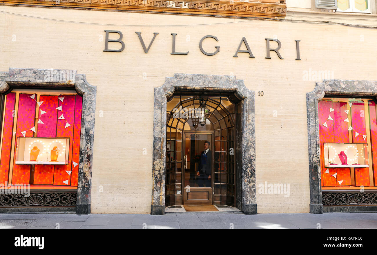Bulgari Shop Rome High Resolution Stock 