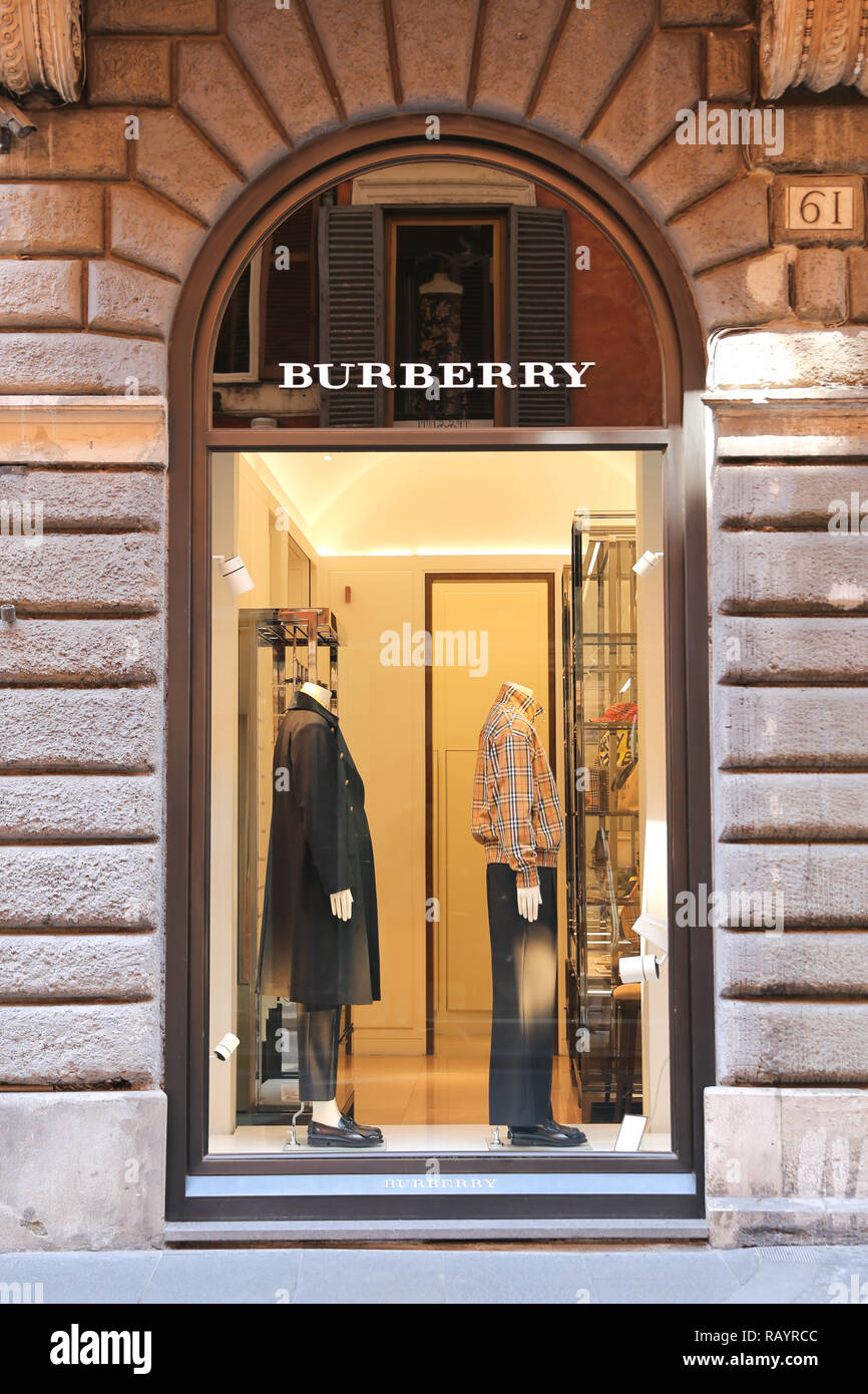 Burberry store rome italy hi-res stock photography and images - Alamy