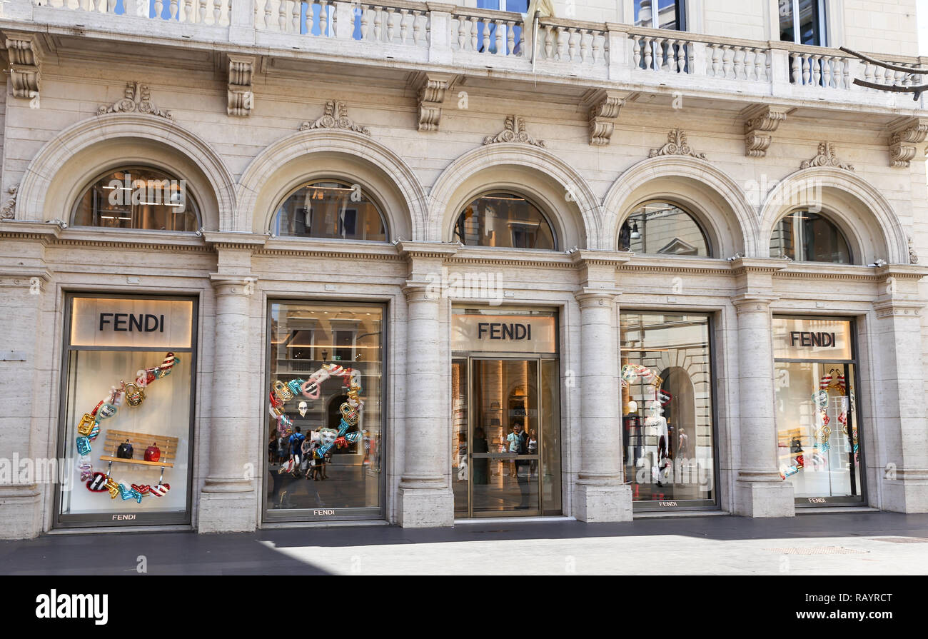 FENDI palace store, Rome Italy Stock Photo - Alamy