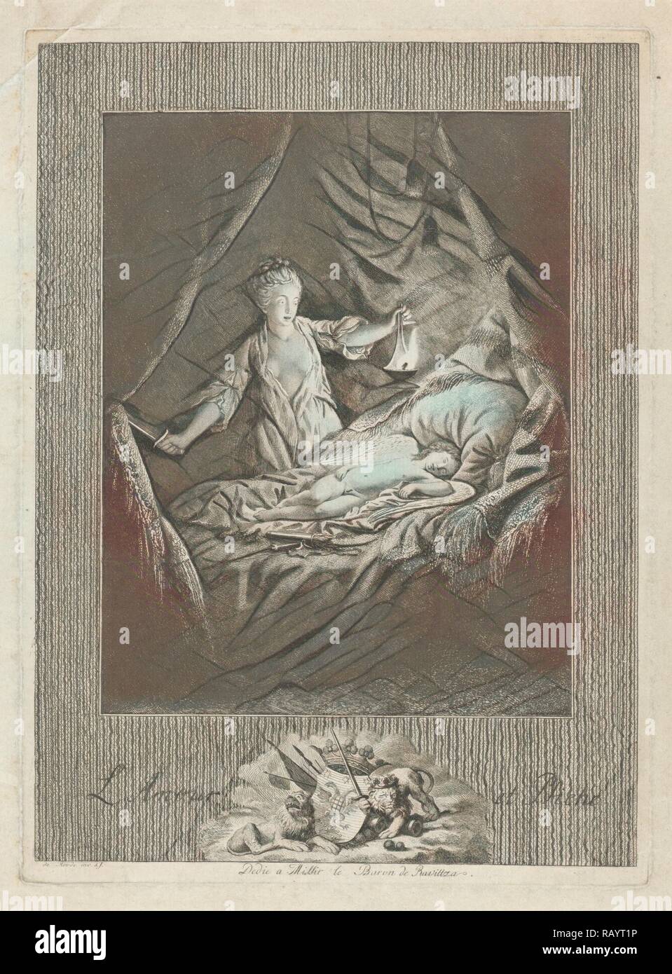 Amor and Psyche, Theodorus de Roode, 1746 - 1793. Reimagined by Gibon ...