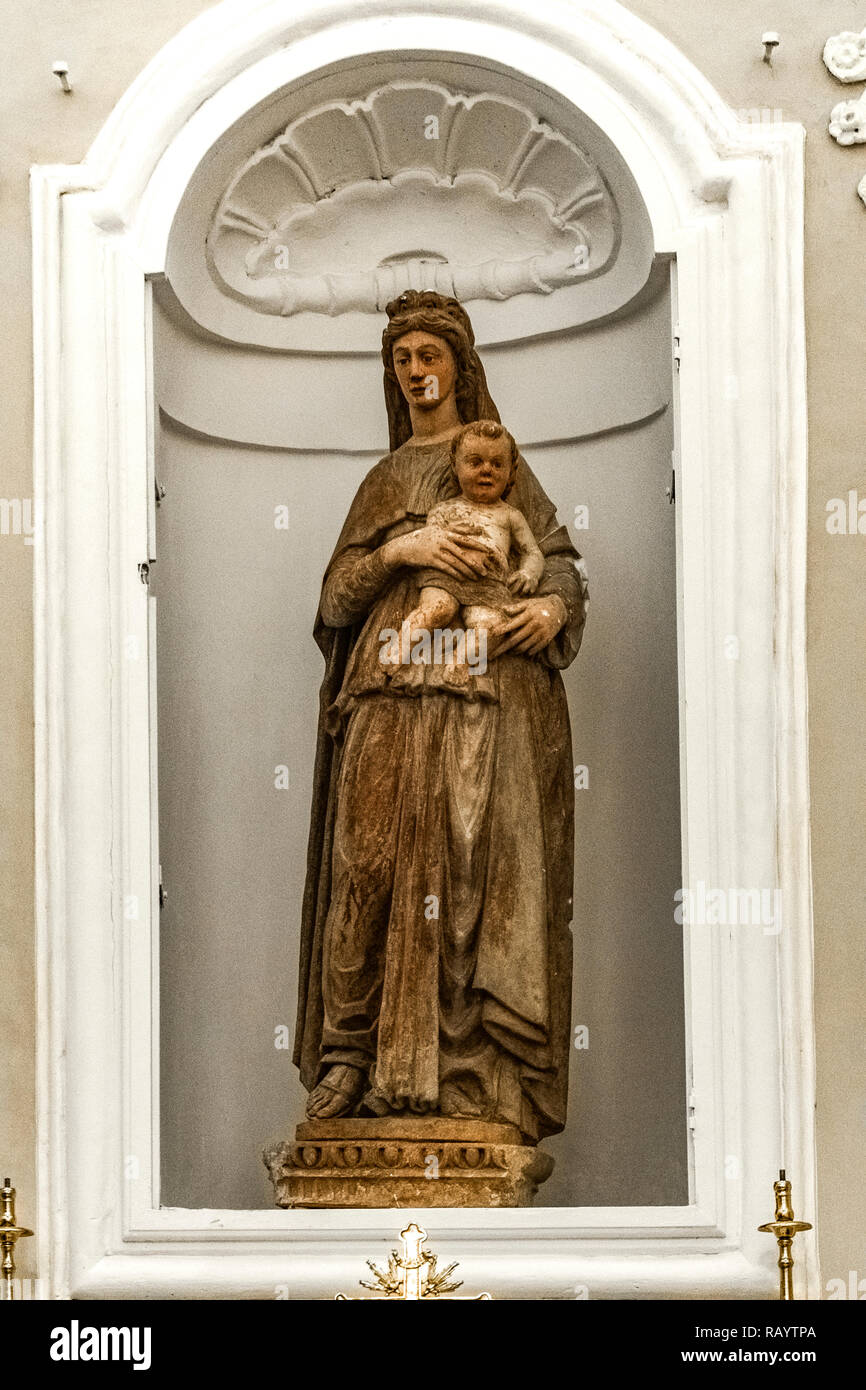 Italy Basilicata Irsina Basilica Madonna con bambino Nicolò Bozzolo Stock Photo