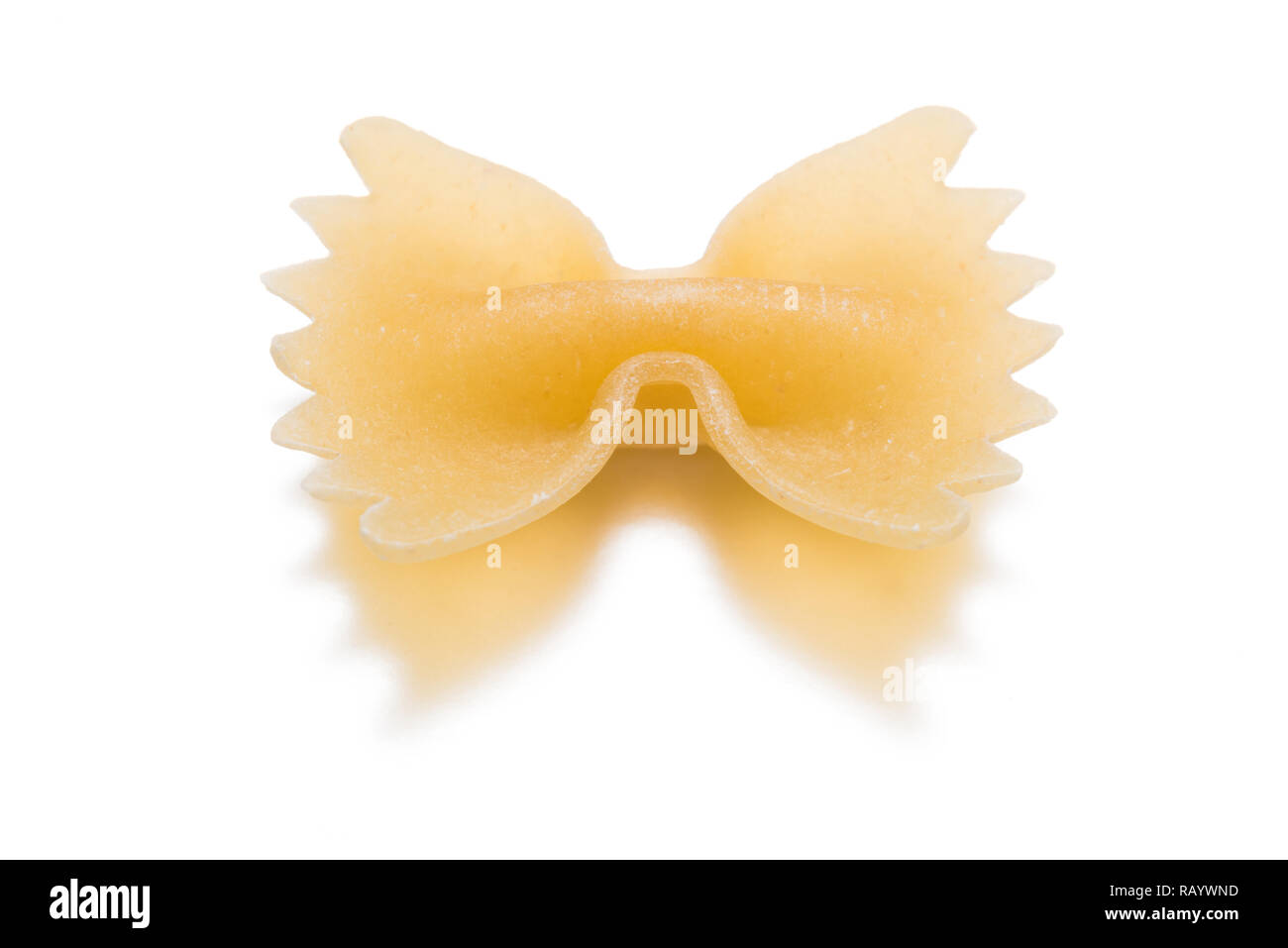 farfalle on white background Stock Photo