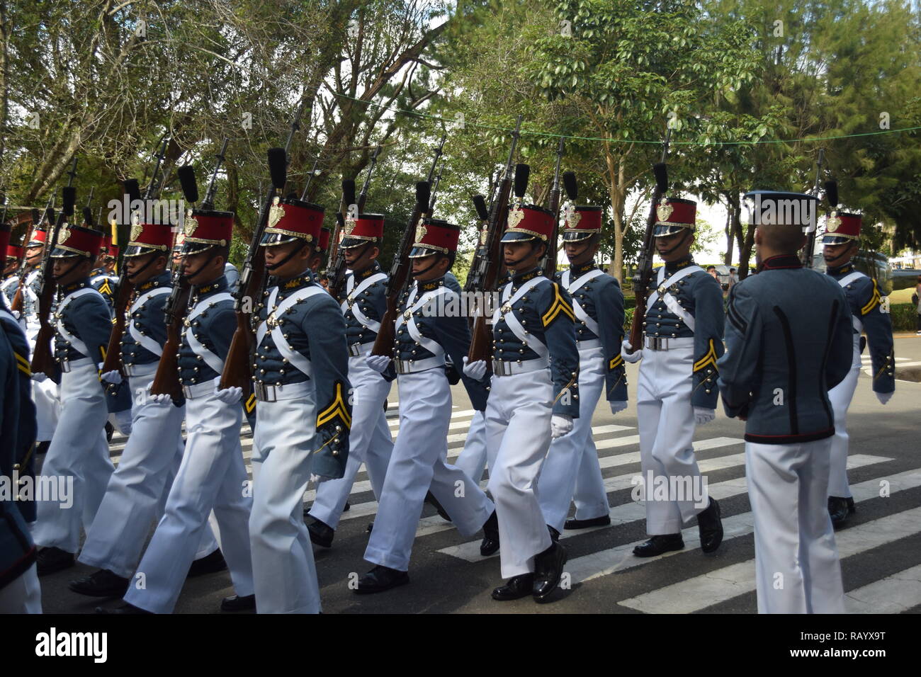 Cadets Of The Philippine Military Academy PMA Performing Marching