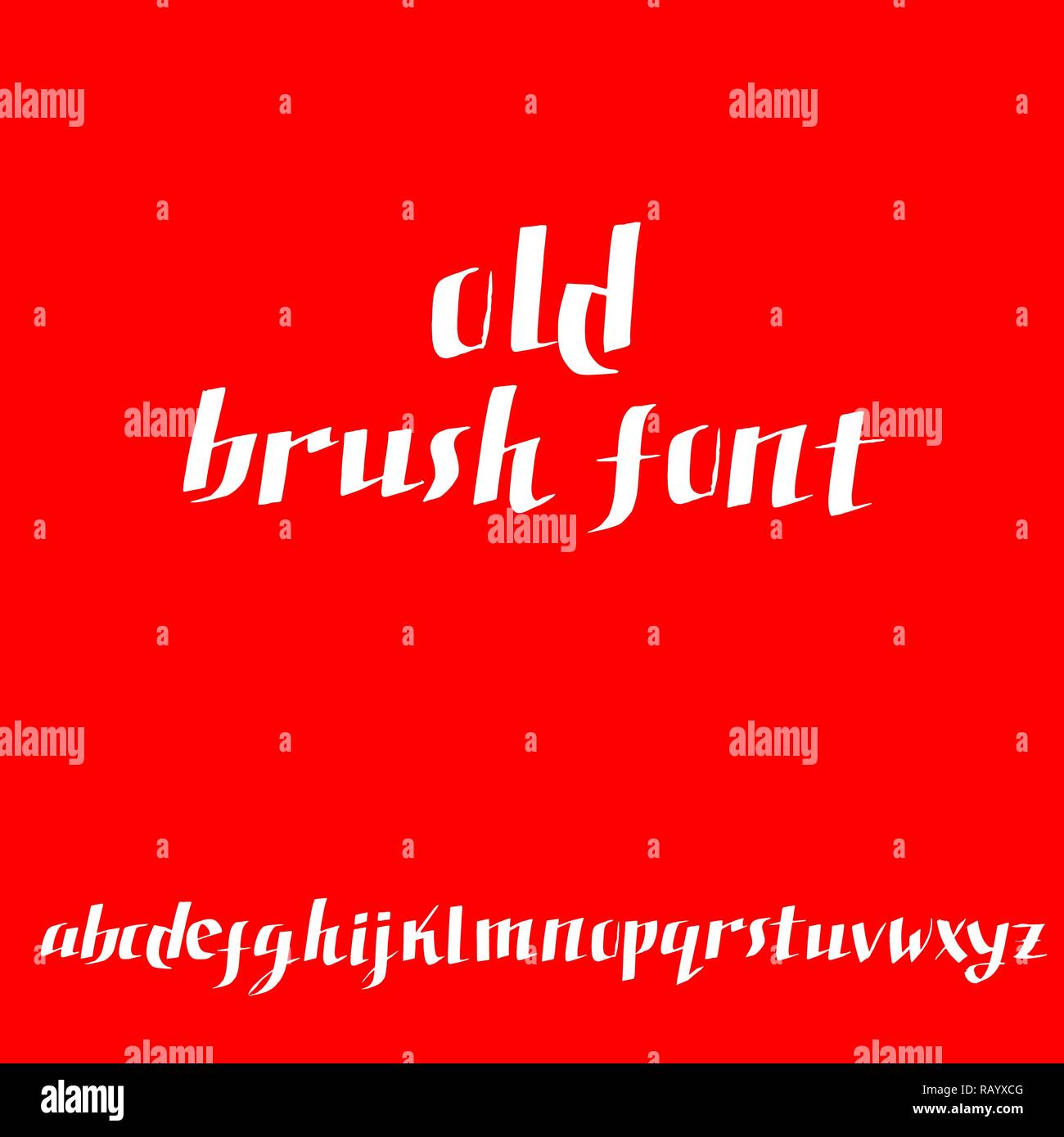 Grunge old pen gothic font. Blackletter script. Vector illustration. Stock Vector