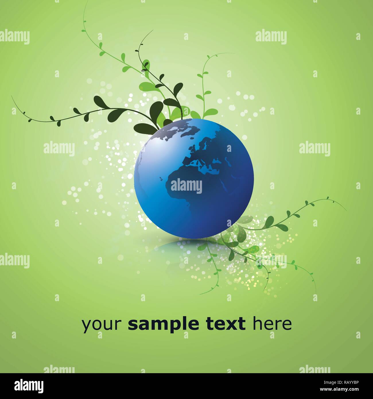 Abstract Eco Earth Globe Design in Freely Scalable and Editable Vector ...
