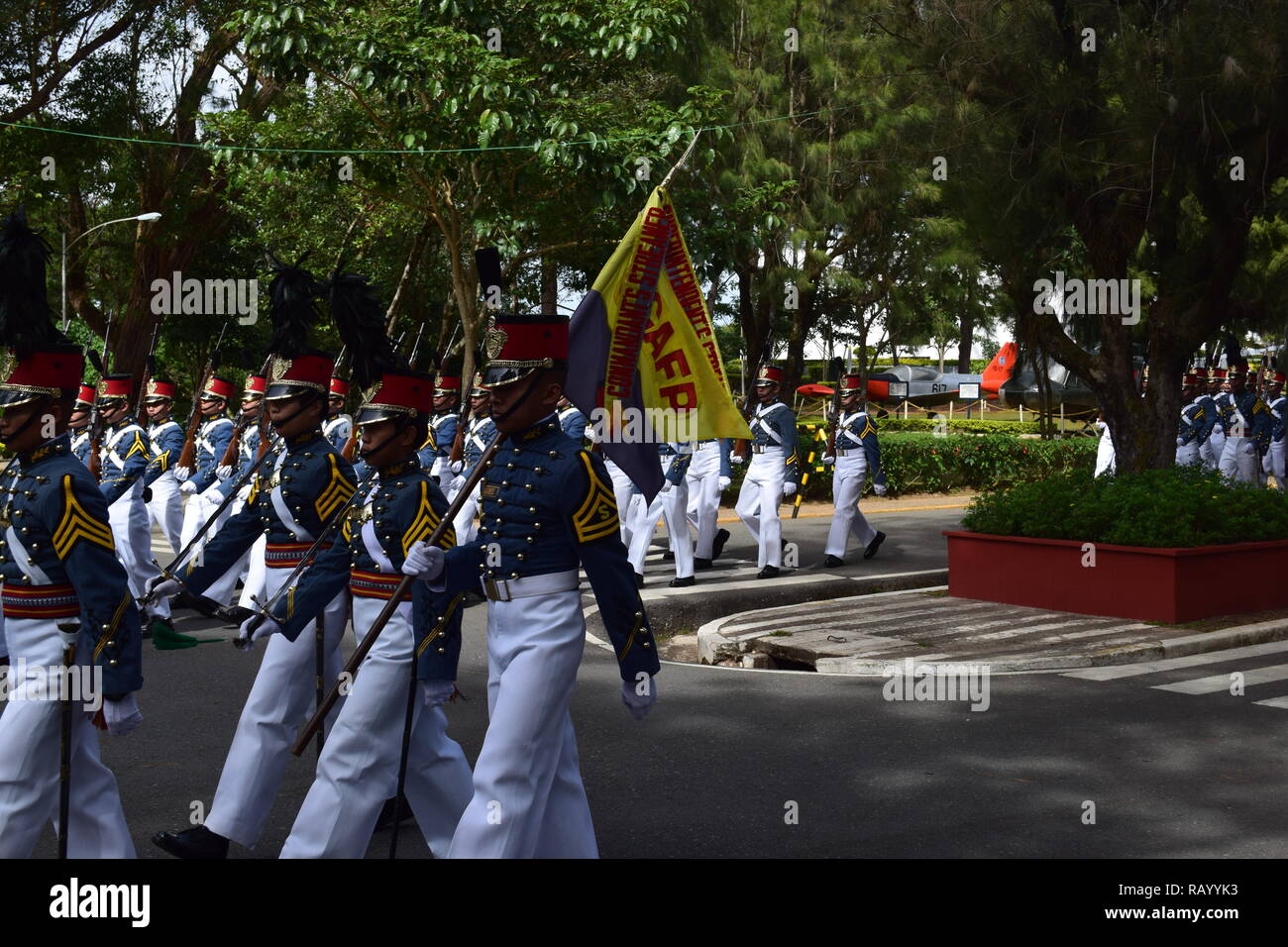 Cadets Of The Philippine Military Academy Pma Performing Marching