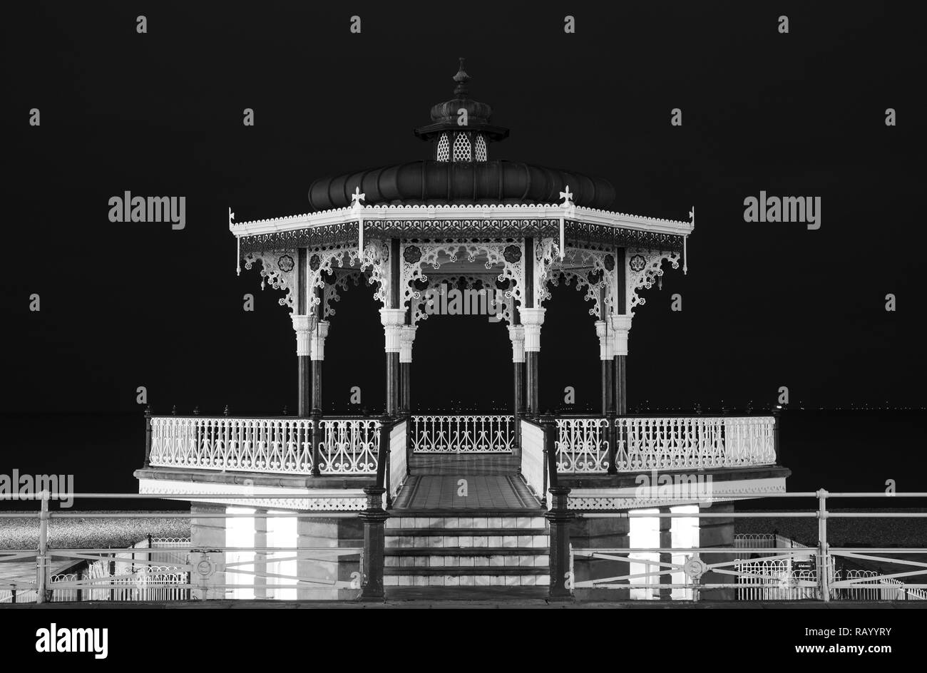 Restored Victorian bandstand on Kings Esplanade, Brighton, East Sussex