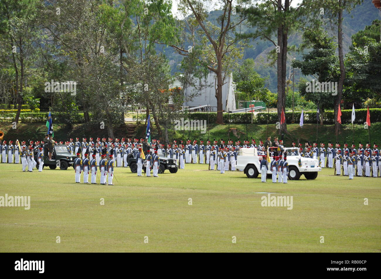Cadets of the Philippine Military Academy (PMA) performing silent drill