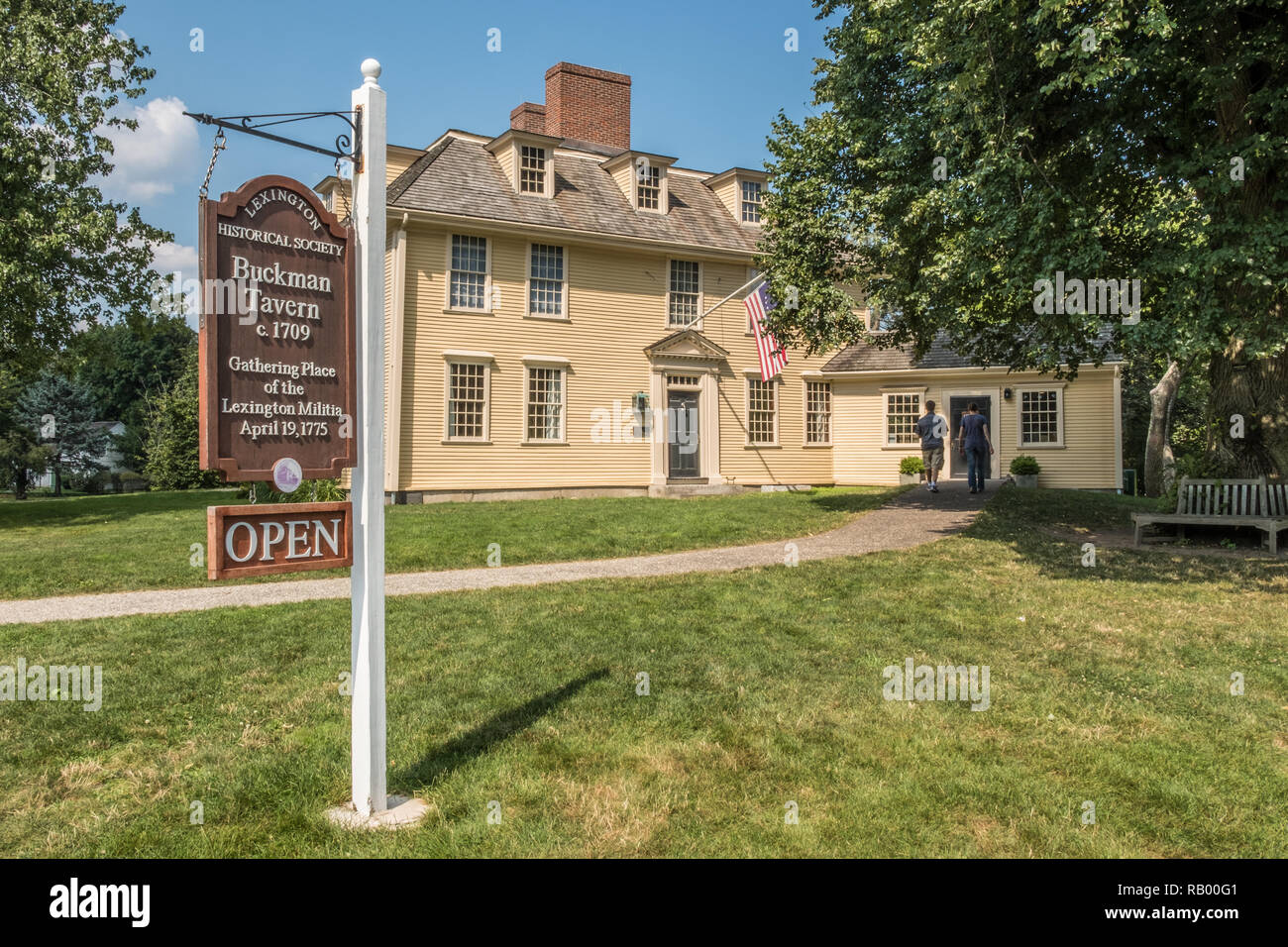 Buckman Tavern on Lexington Green, Massachusetts Stock Photo