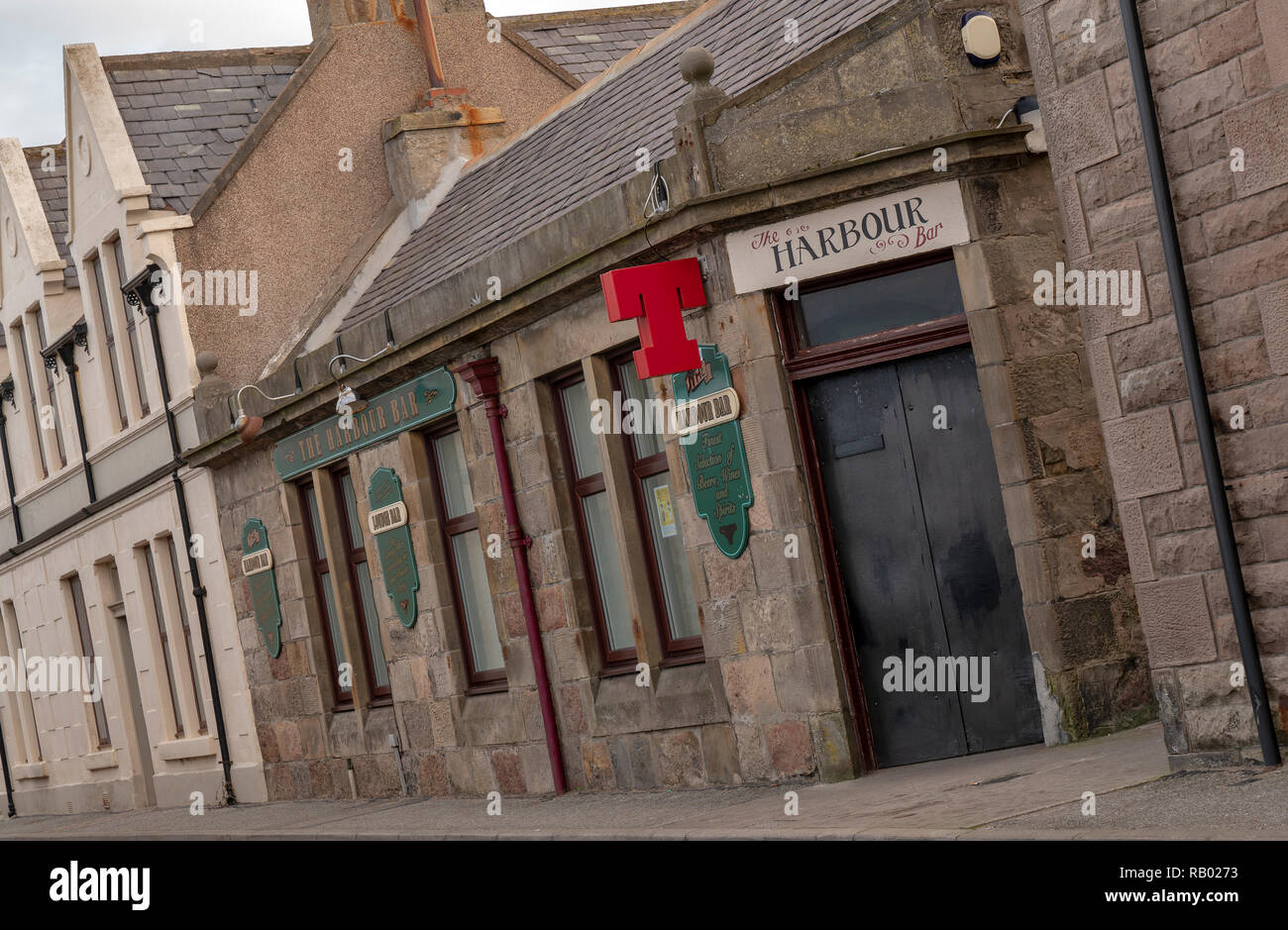 The Harbour Bar, 83 Main Street, Buckie, Moray, Scotland. AB56 1XQ Stock Photo