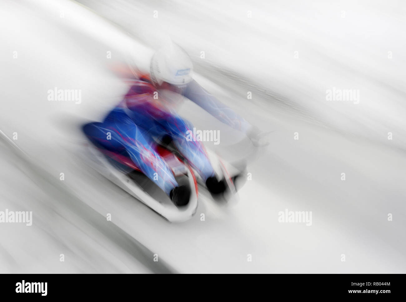05 January 2019, Bavaria, Schönau Am Königssee: Tobogganing, single-seaters, women, artificially-iced track at Königssee: Summer Britcher from the USA starts. Britcher takes second place. Photo: Tobias Hase/dpa Credit: dpa picture alliance/Alamy Live News Stock Photo