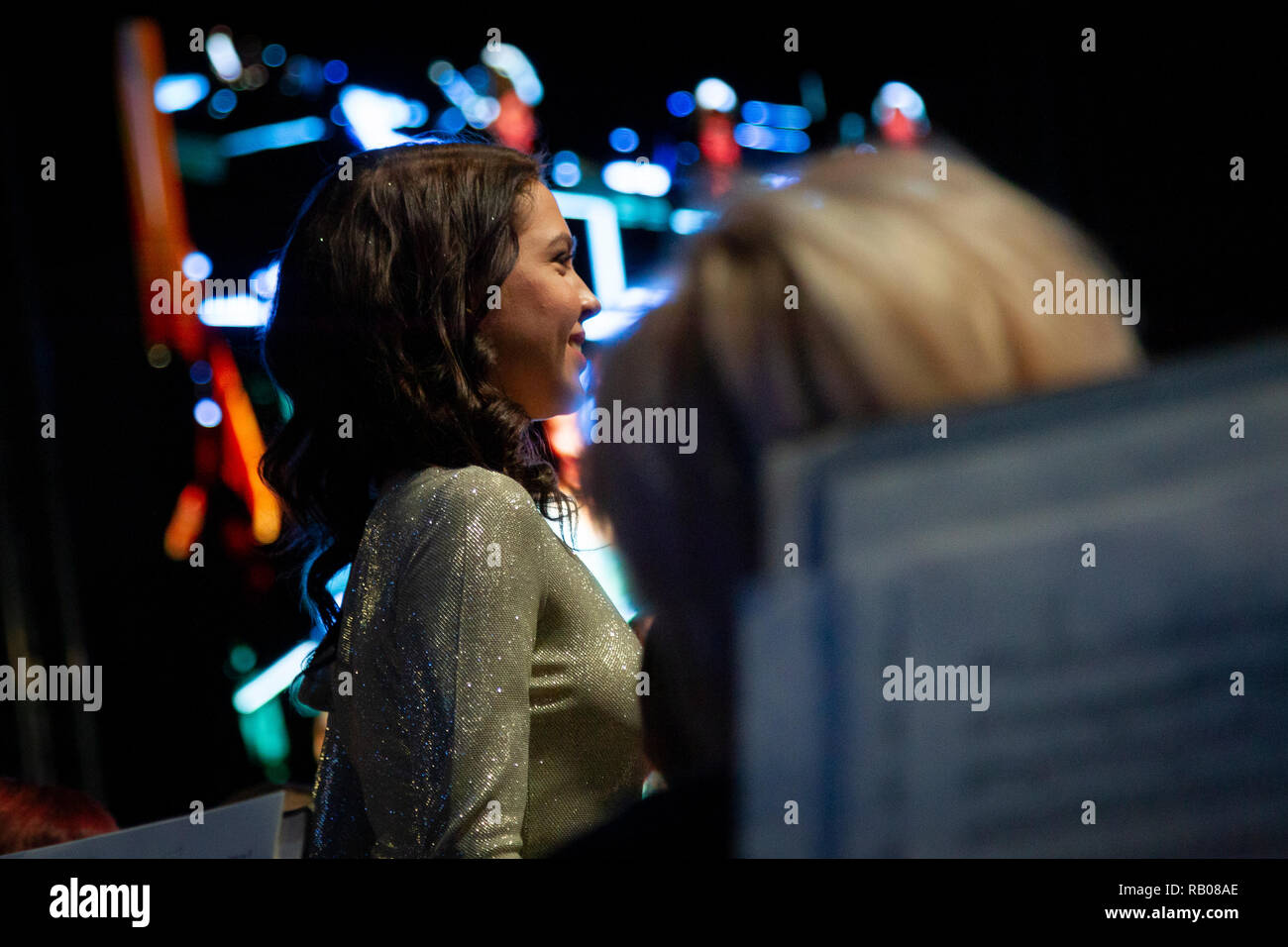 Szamotuly, Poland 5th Jan 2019. New Year Concert of the Poznan Philharmonic Orchestra in Szamotuly. Soprano - Patricia Janeckova, Conductor - Lukasz Borowicz.. Credit: Slawomir Kowalewski/Alamy Live News Stock Photo