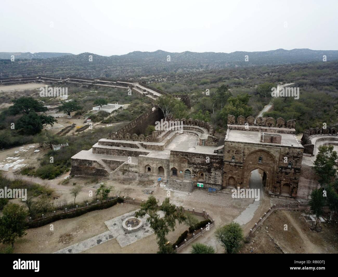 Jhelum Pakistan 5th Jan 2019 Ariel Photo Taken On Jan 5 2019 Shows The View Of Rohtas Fort In Jhelum Pakistan City In Punjab Province Pakistan The Fort Is Known For Through, rohtas fort, jhelum, pakistan. https www alamy com jhelum pakistan 5th jan 2019 ariel photo taken on jan 5 2019 shows the view of rohtas fort in jhelum pakistan city in punjab province pakistan the fort is known for its large defensive walls and several monumental gateways the unesco listed rohtas fort as a world culture heritage in 1997 because it is an exceptional example of early muslim military architecture in central and south asia credit ahmad kamalxinhuaalamy live news image230506882 html