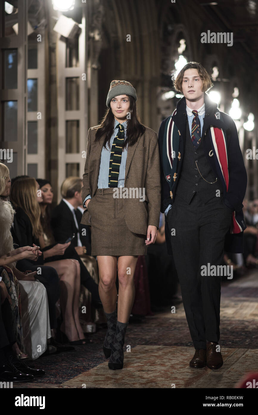 Models walk the runway for Ralph Lauren fashion show during New York Fashion Week on September 7, 2018 in New York City. 7th Sep, 2018. Credit: Wonwoo Lee/ZUMA Wire/Alamy Live News Stock Photo