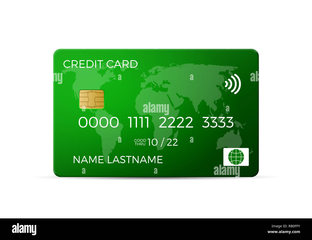 Credit card on a white background. Vector illustration Stock Photo - Alamy