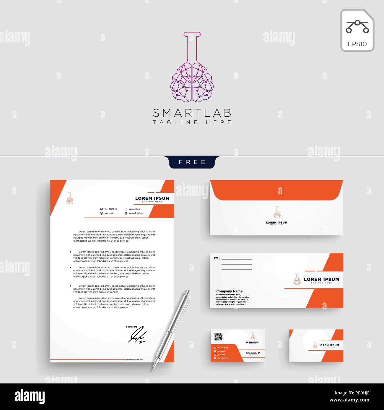 Letterhead Stationery Template from c8.alamy.com