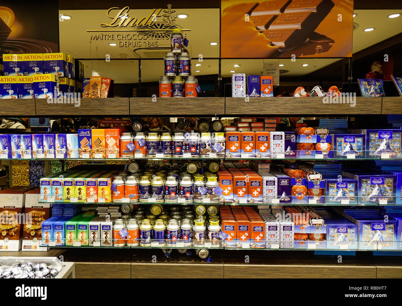 Jungfrau, Switzerland Oct 20, 2018. Lindt Chocolate Shop in