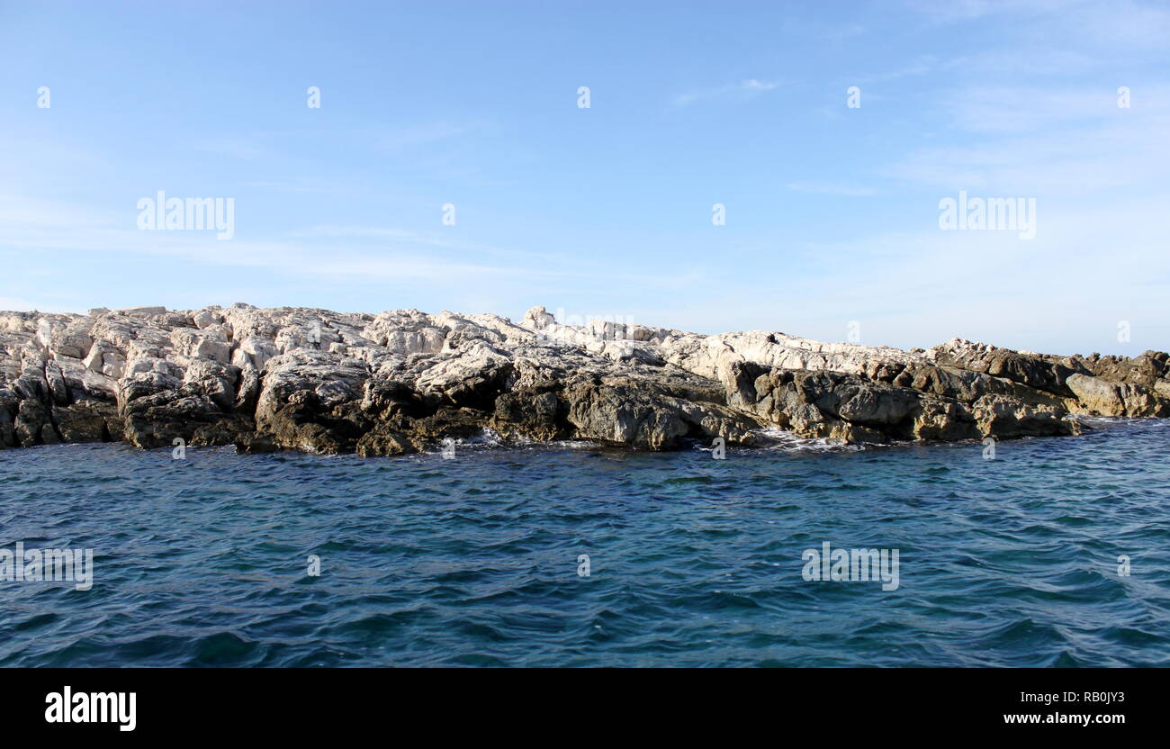 rocks in Lastovo Islands Nature Park, Croatia Stock Photo