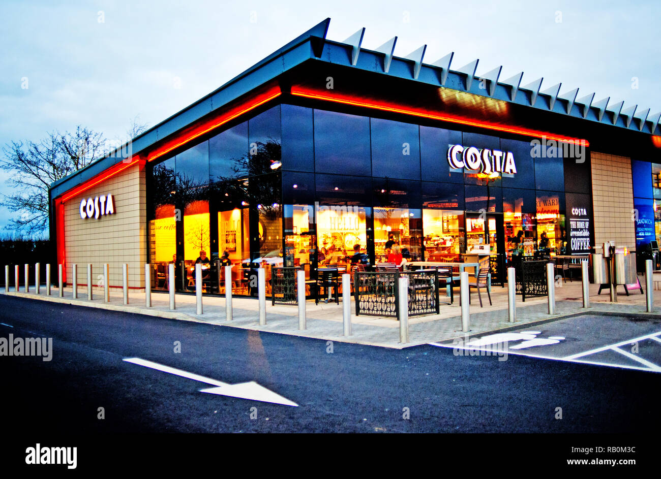 Costa Coffee shop, Clifton Moor, York, England Stock Photo Alamy