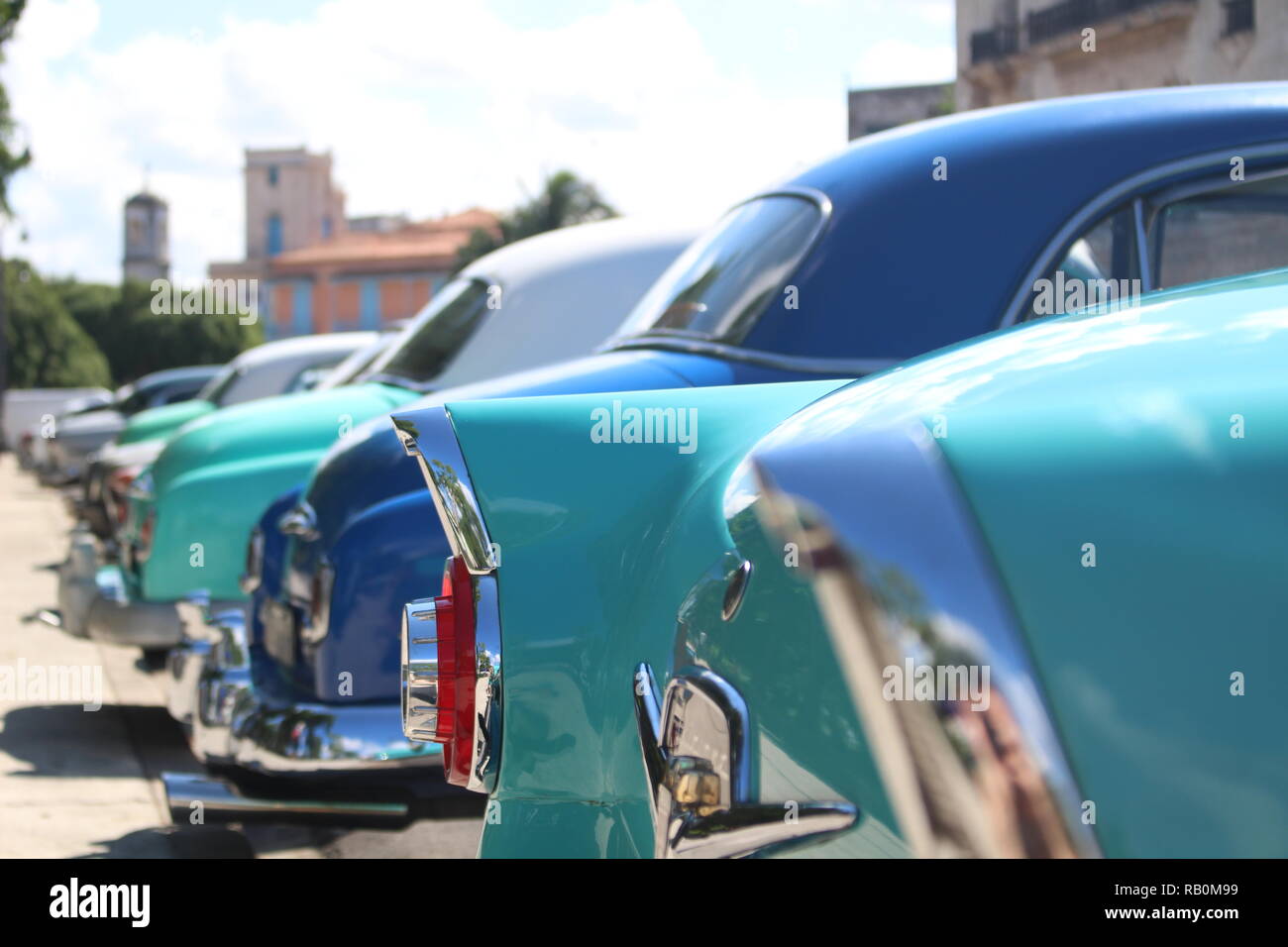 Old cars in Havana Stock Photo