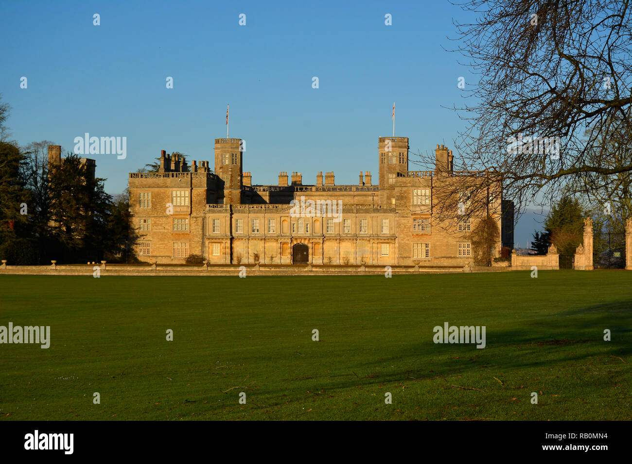 View of Castle Ashby House, Northamptonshire. Home of the Marquess of