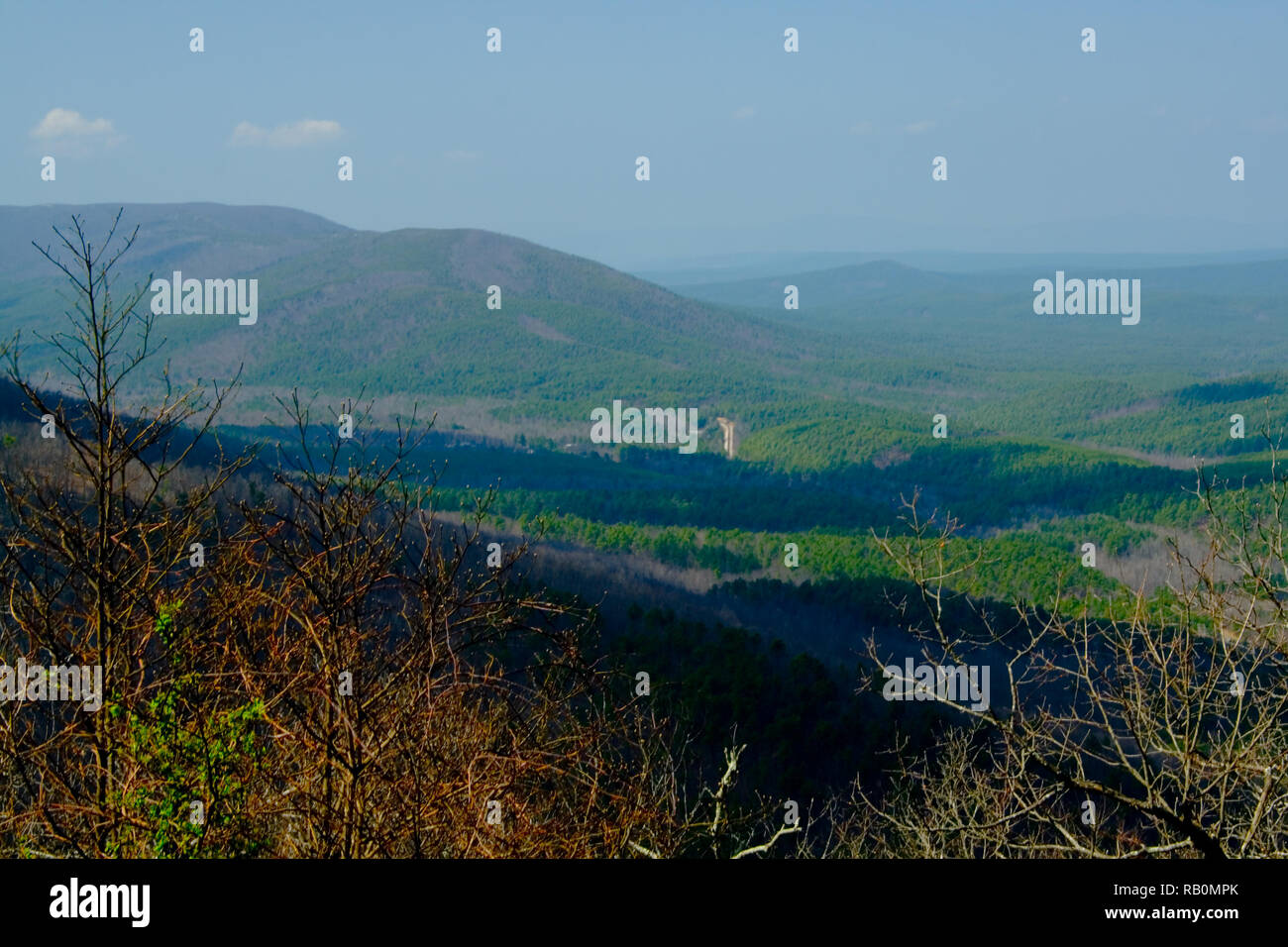 Arkansas Ouachita Mountains, Seen From the Talimena Drive Stock Photo