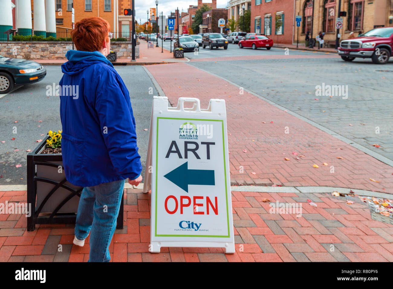 Charles Town, WV, USA November 3, 2018 Art is on display in the