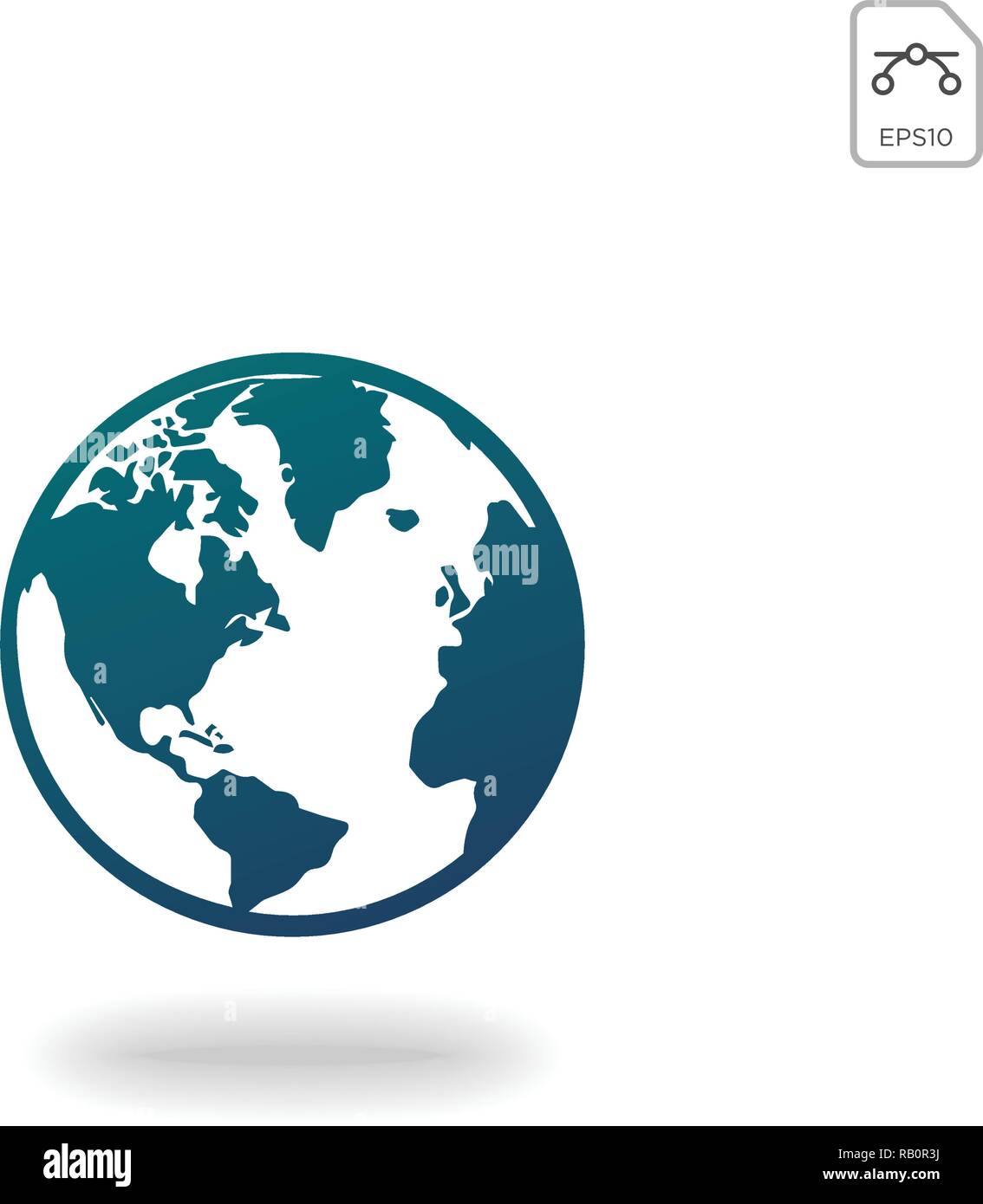 Earth globes isolated on white background. Flat planet Earth icon ...