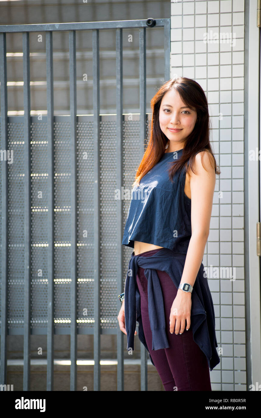 Cute asian woman poses portrait hi-res stock photography and images - Alamy