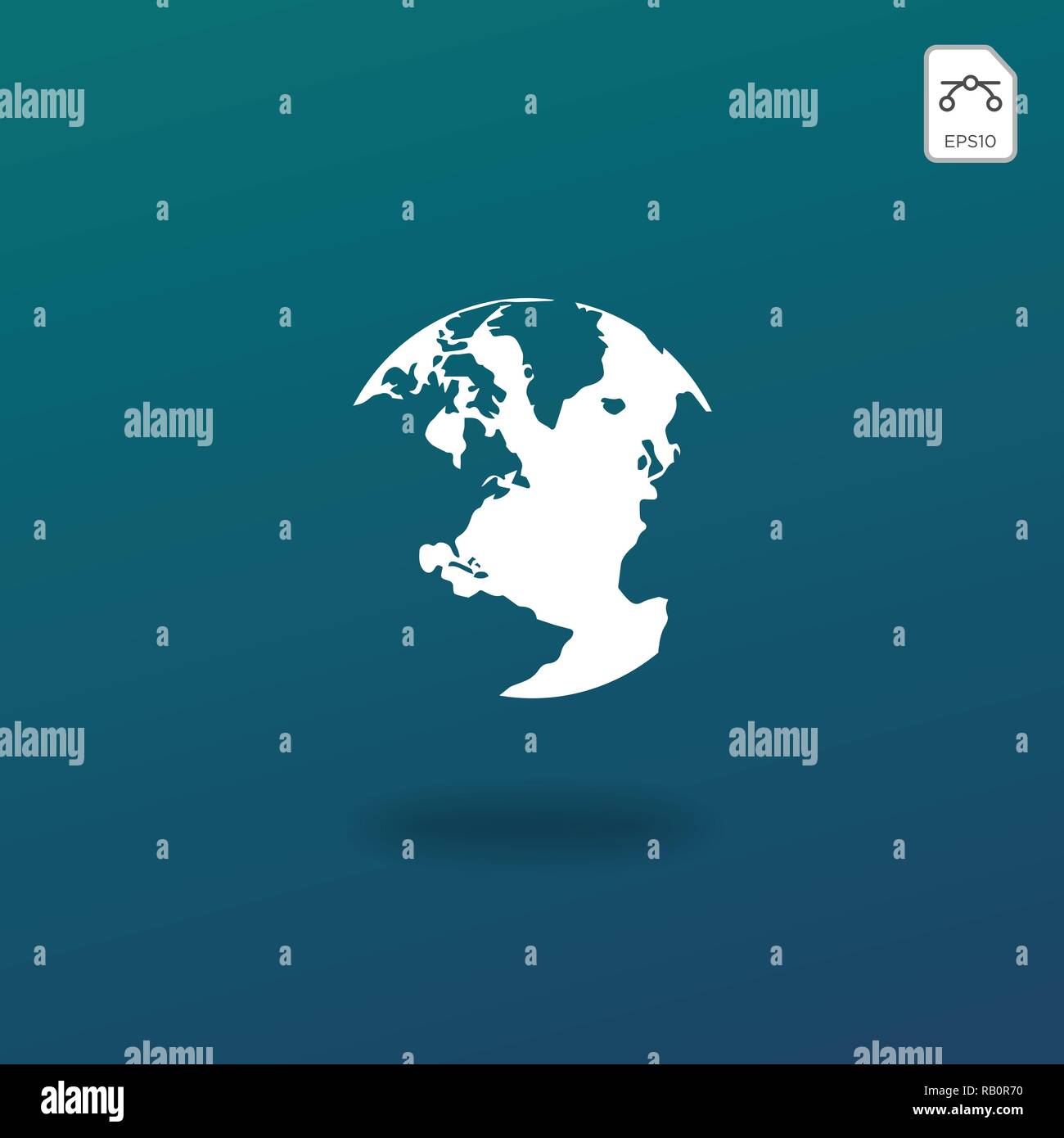 Earth globes isolated on white background. Flat planet Earth icon ...