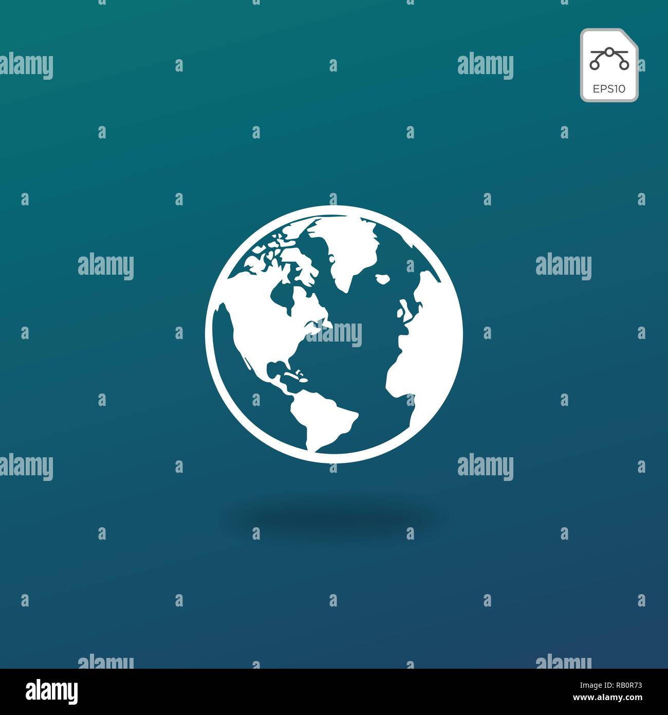 Earth globes isolated on white background. Flat planet Earth icon ...