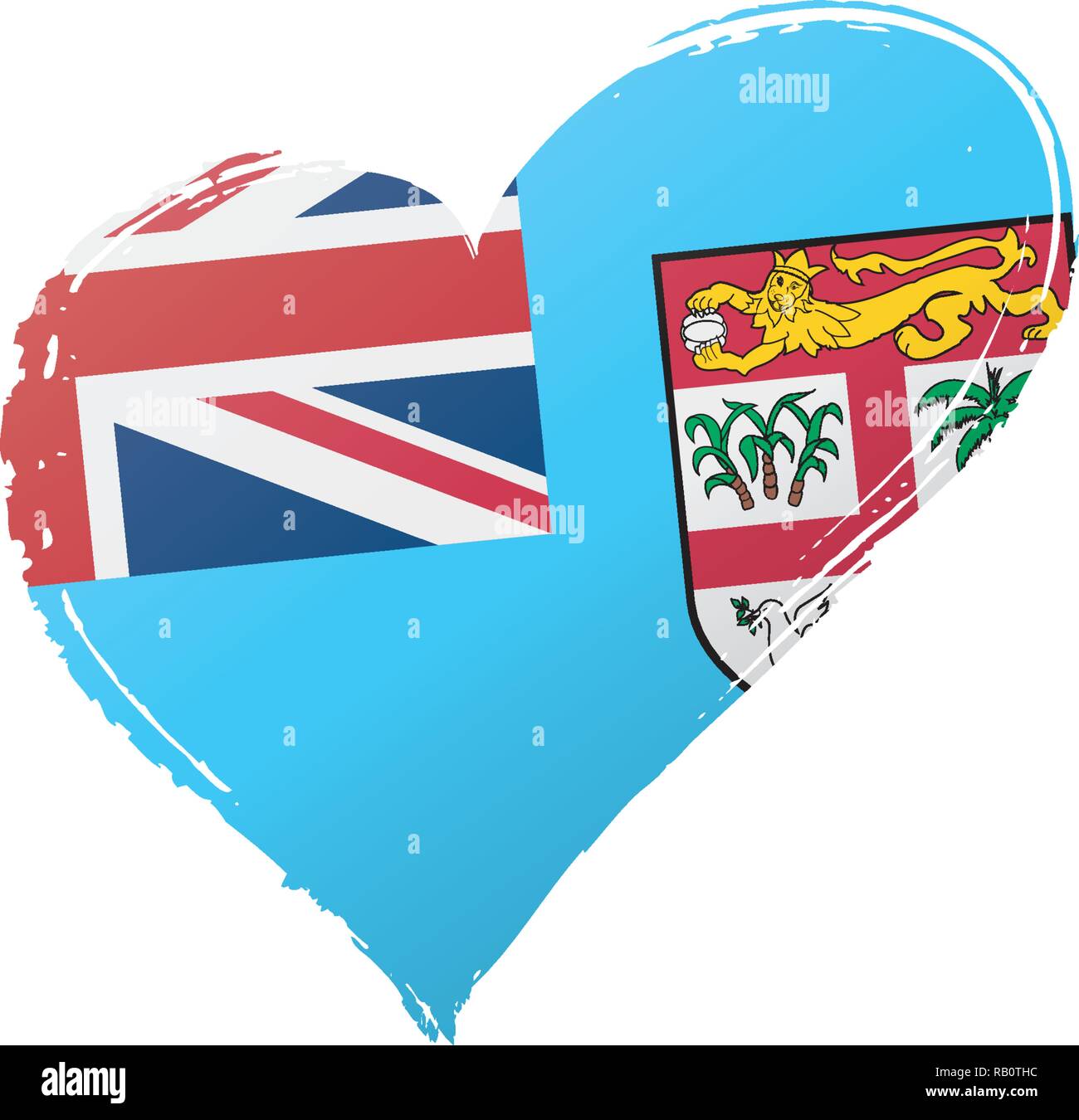 Fiji flag, vector illustration on a white background Stock Vector Image ...