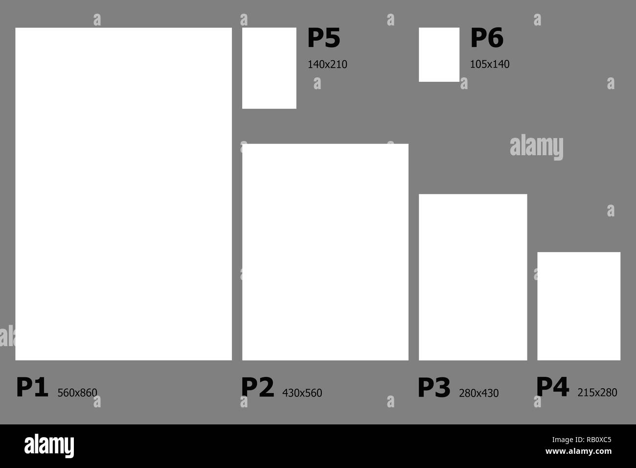 example-dimensions-of-canadian-paper-sizes-stock-photo-alamy