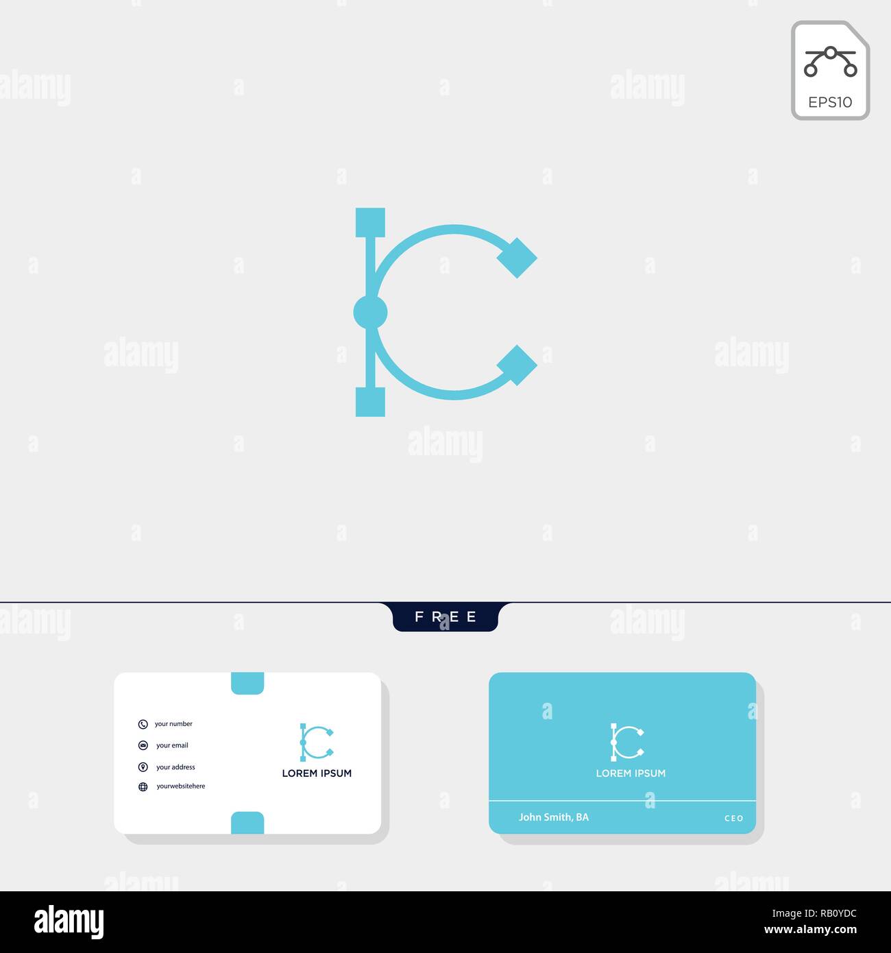 Premium initial C creative logo template and business card design ...